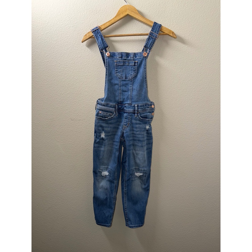 Girls Abercrombie Denim Overalls Size 7/8